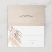 Placement carte de table en herbe de pampa bohème (Extérieur déplié)