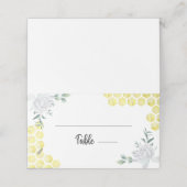Placement Carte de table fleurie abeille (Extérieur déplié)