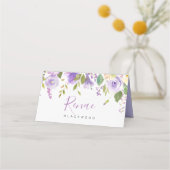 Placement Carte de table fleurie violette, Fleurie violette (Dos)