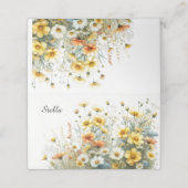 Placement Carte de table Fleurs de Jardin Doré (Extérieur déplié)