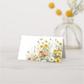 Placement Carte de table Fleurs de Jardin Doré (Dos)