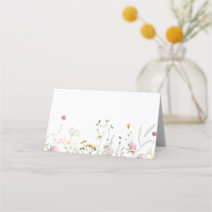 Placement Carte de table Fleurs des champs Mariage