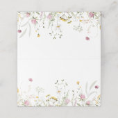 Placement Carte de table Fleurs sauvages Mariage (Extérieur déplié)