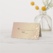 Placement Carte de table florale mariage Or Noir (Devant)