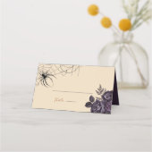 Placement Carte de table Halloween florale gothique pliée av (Devant)