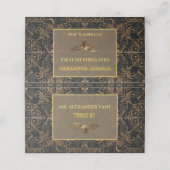Placement Carte de table Halloween Gothique Chauve-souris Do (Extérieur déplié)