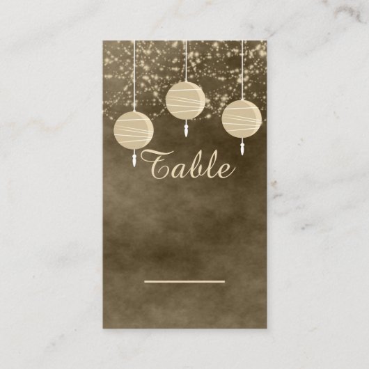 Placement Carte de table Ivory Lanterns (Devant)