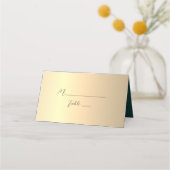 Placement Carte de table mariage Vert Émeraude (Devant)