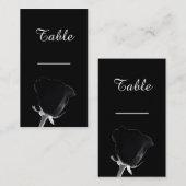 Placement Carte de table Noire rose (Devant / Derrière)