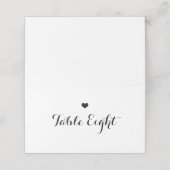 Placement Carte de table petit coeur (Extérieur déplié)