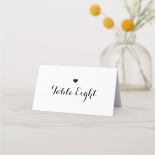 Placement Carte de table petit coeur