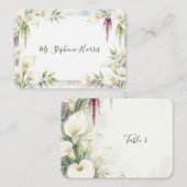 Placement Carte de table plate Cascading Calla (Devant / Derrière)