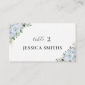 Placement Carte de table plate florale bleu clair romantique (Devant)