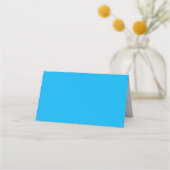 Placement Carte de table pliée de mariage florale bleu ciel (Dos)