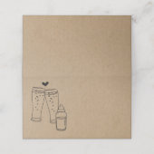 Placement Carte de table pliée de style tente bébé brassant (Extérieur déplié)