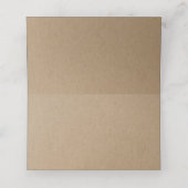 Placement Carte de table pliée de style tente bébé brassant (Intérieur déplié)