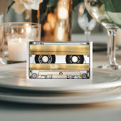 Placement Carte de table pliée en forme de cassette audio do