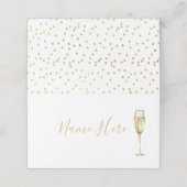 Placement Carte de table pliée en verre à champagne (Extérieur déplié)