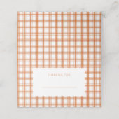 Placement Carte de table pliée orange brûlée automnale (Extérieur déplié)