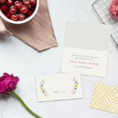 Placement Carte de table pliée pour Baby Shower Fleurie Douc