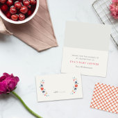 Placement Carte de table pliée pour Baby Shower Fleurs Douce