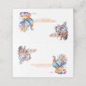 Placement Carte de table pliée pour la dinde de Thanksgiving (Extérieur déplié)