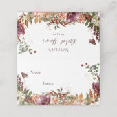 Placement Carte de table pliée pour la fête prénuptiale sur  (Extérieur déplié)