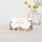 Placement Carte de table pliée pour la fête prénuptiale sur  (Dos)