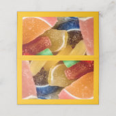 Placement Carte de table pliée pour l'anniversaire des enfan (Extérieur déplié)