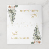 Placement Carte de table pliée pour mariage avec arbre de No (Extérieur déplié)