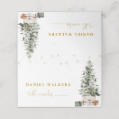 Placement Carte de table pliée pour mariage avec arbre de No (Extérieur déplié)