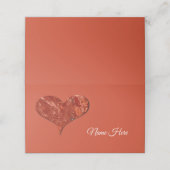 Placement Carte de table pliée Red Love (Extérieur déplié)