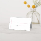 Placement Carte de table pliée rose moderne pour Bat Mitzvah (Devant)