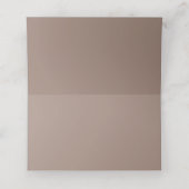 Placement Carte de table pliée Taupe pour mariage (Intérieur déplié)