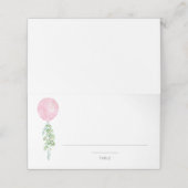 Placement Carte de table pour Baby Shower Ballon Rose (Extérieur déplié)