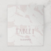 Placement Carte de table pour Baby Shower de mariage rose (Extérieur déplié)