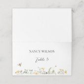 Placement Carte de table pour la fête de mariage avec abeill (Extérieur déplié)