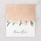 Placement Carte de table pour une douche de mariée florale r (Extérieur déplié)