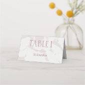 Placement Carte de table pour une réception de mariage rose  (Devant)