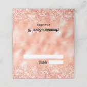 Placement Carte de table Rose Gold Glitter Sweet 16 (Extérieur déplié)