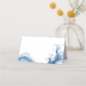 Placement Carte de table ruban éthéré bleu (Dos)