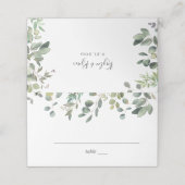 Placement Carte de table Rustique Eucalyptus (Extérieur déplié)