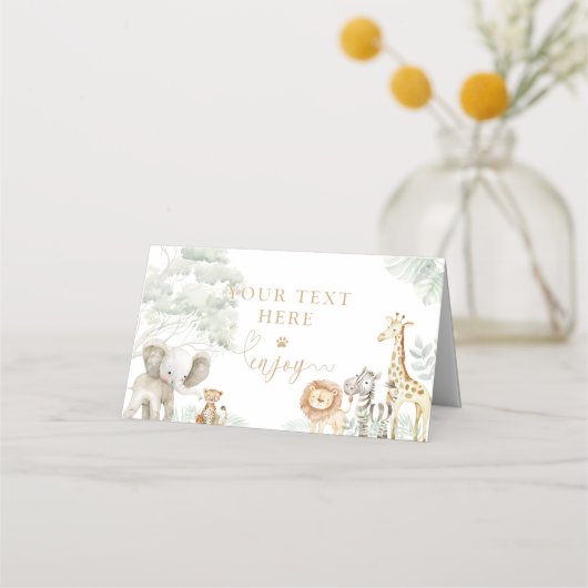 Placement Carte de table Safari Jungle Wild One (Devant)