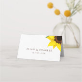 Placement Carte de table Sunflower Theme Invité Place (Dos)
