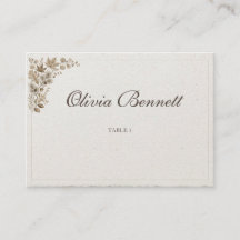 Carte de Table Tente en Coton Taupe Maple Automne