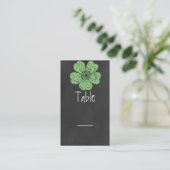 Placement Carte de table Wild Green Rose Chalkboard (Debout devant)