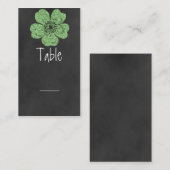 Placement Carte de table Wild Green Rose Chalkboard (Devant / Derrière)