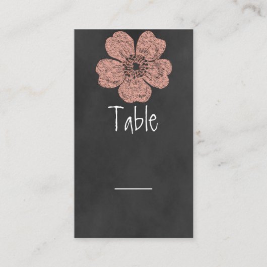 Placement Carte de tableau de tableau Rose Wild Peach (Devant)