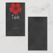 Placement Carte de tableau de tableau rouge sauvage Roses (Devant / Derrière)