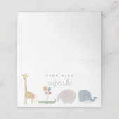 Placement Carte de tente Boho Safari Animal Fold Food (Extérieur déplié)